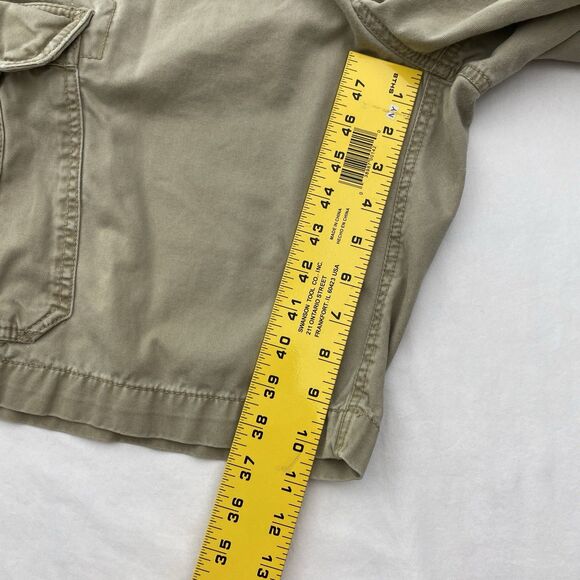American Eagle Cargo Shorts Mens 33x10 Tan Khaki Cotton Outdoor Y2K Gorpcore - Picture 6 of 8